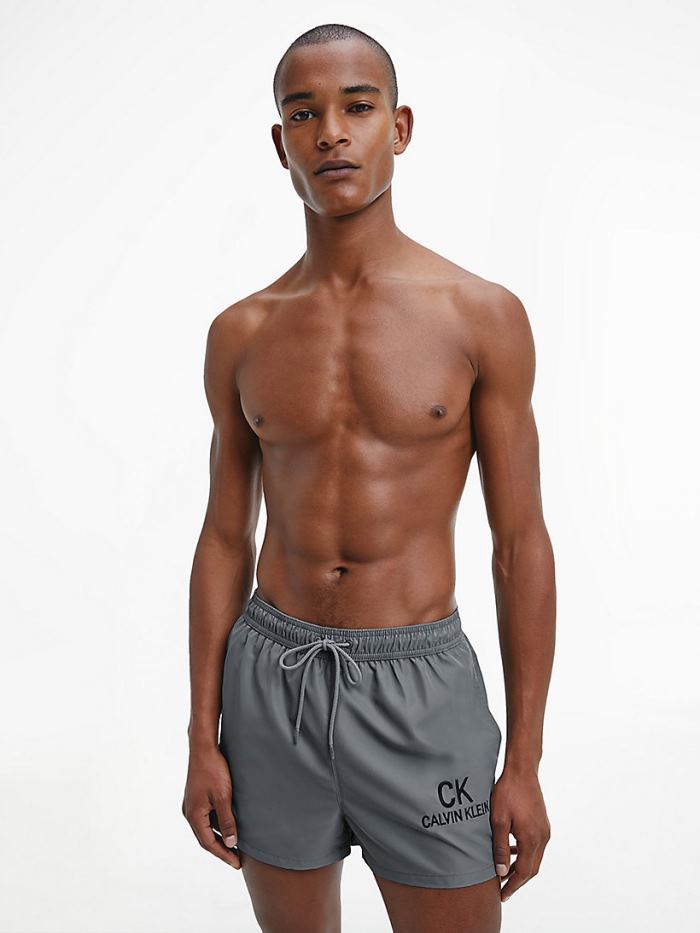 Calvin Klein Fürdőruha HU969570 | Calvin Klein Core 90s Short Drawstring Férfi Úszónadrág Szürke